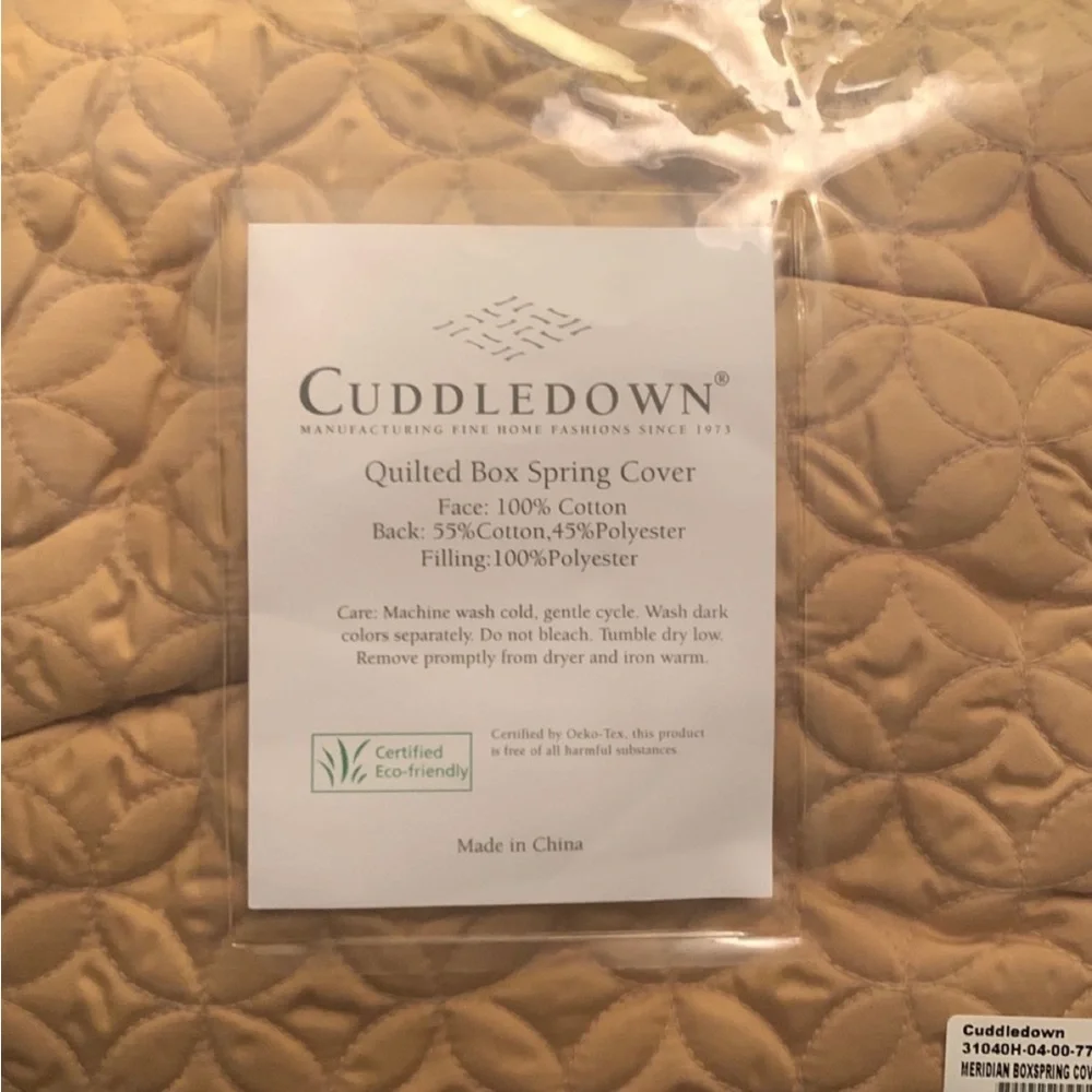 Cuddledown Quilted Box Spring Covers for TWO Full size